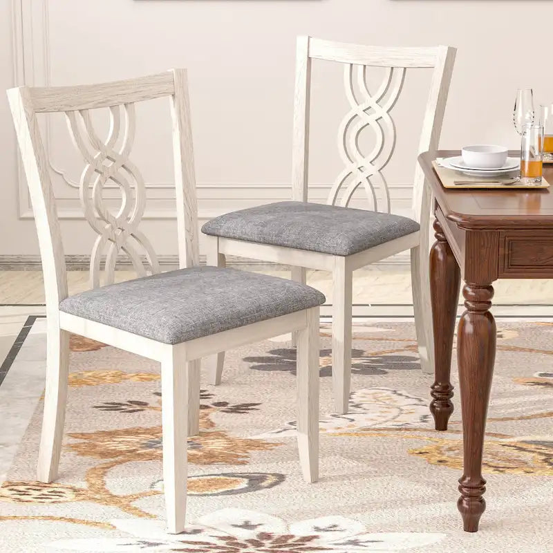 Gepolsterte Esszimmerstühle aus Massivholz, 2er-, 4er- oder 6er-Set