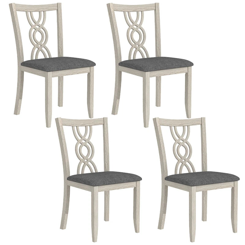 Gepolsterte Esszimmerstühle aus Massivholz, 2er-, 4er- oder 6er-Set