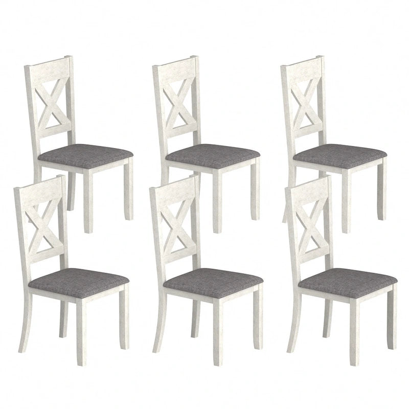 Gepolsterte Esszimmerstühle aus Massivholz, 2er-, 4er- oder 6er-Set