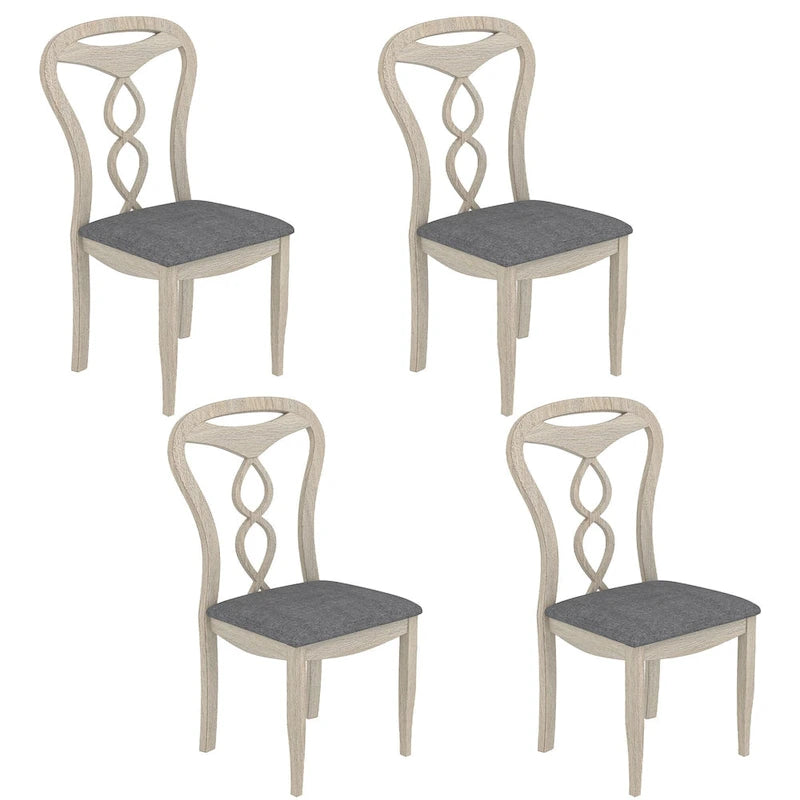 Gepolsterte Esszimmerstühle aus Massivholz, 2er-, 4er- oder 6er-Set