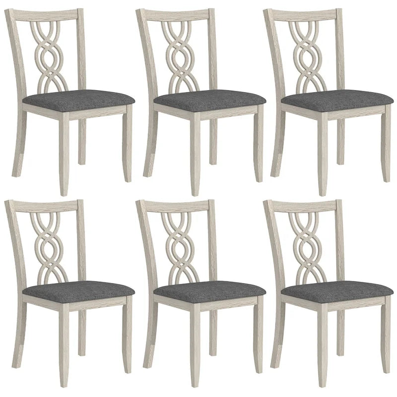Gepolsterte Esszimmerstühle aus Massivholz, 2er-, 4er- oder 6er-Set