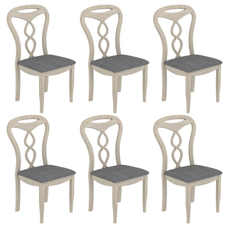 Gepolsterte Esszimmerstühle aus Massivholz, 2er-, 4er- oder 6er-Set