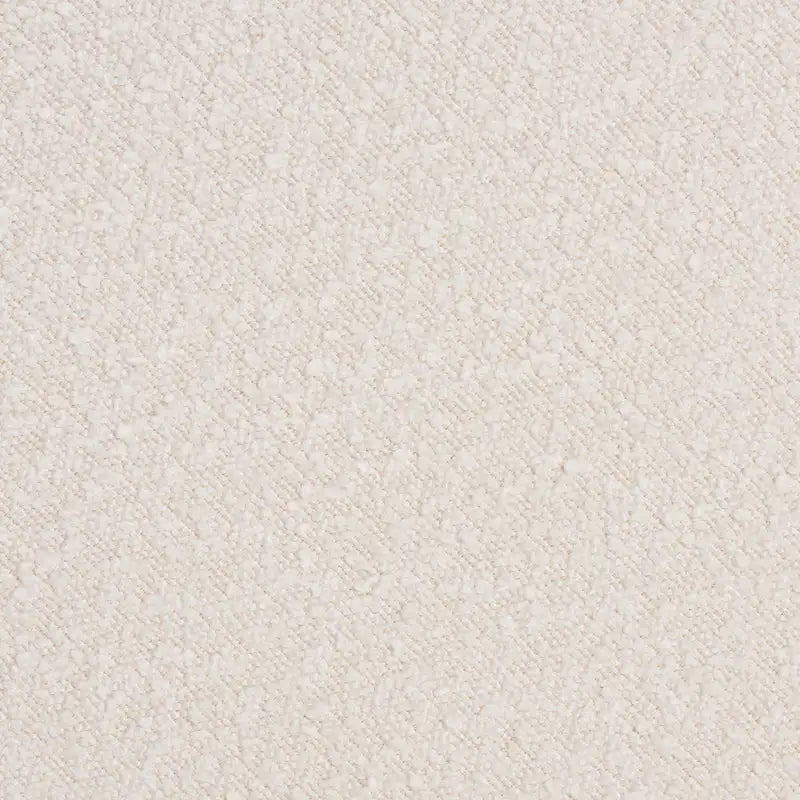 Moderner Japandi Hocker aus Bouclé-Stoff und Holz