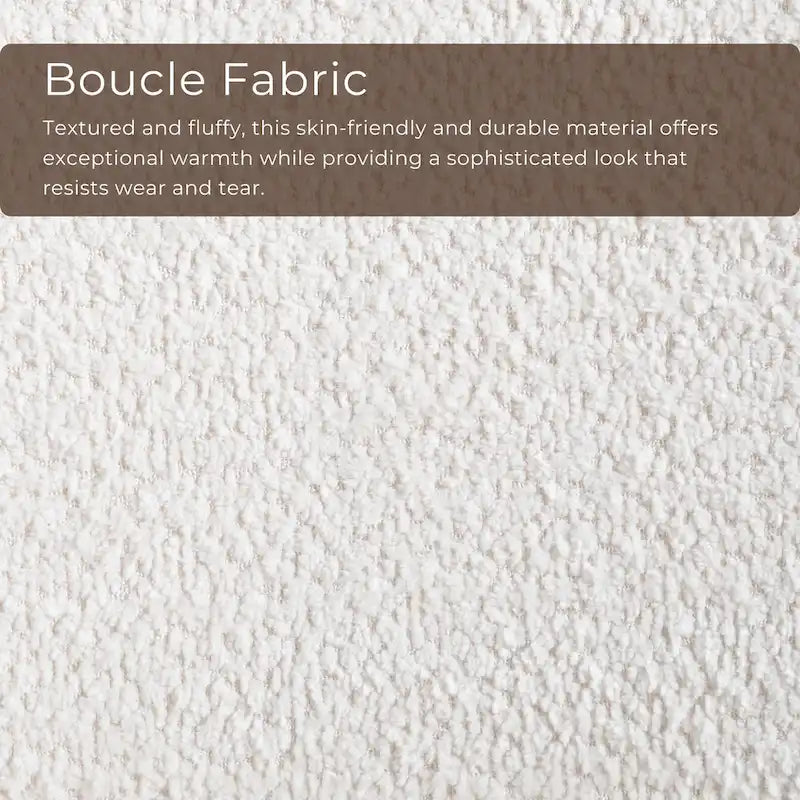 Mid-Century Modern Bouclé Ohrensessel mit Beinen aus Nussbaumholz